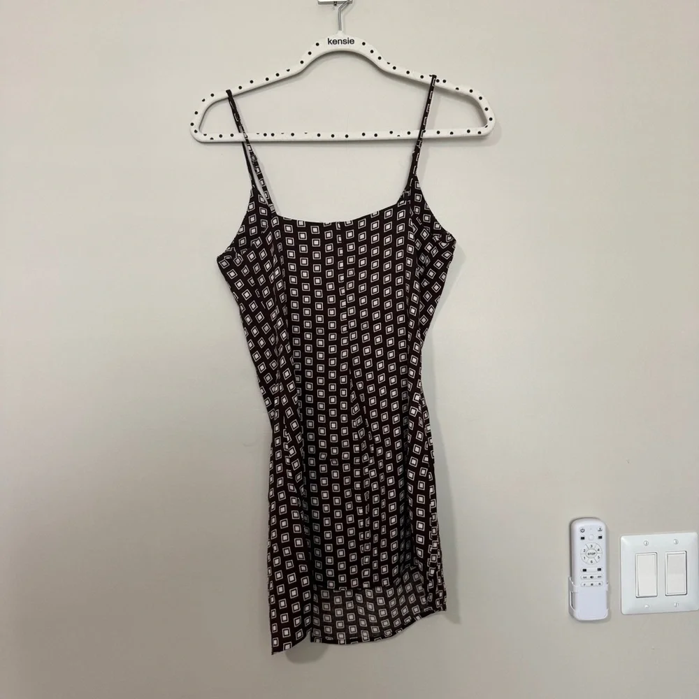 Reformation Marlowe Sleeveless Brown Slip Dress In Palladio XS